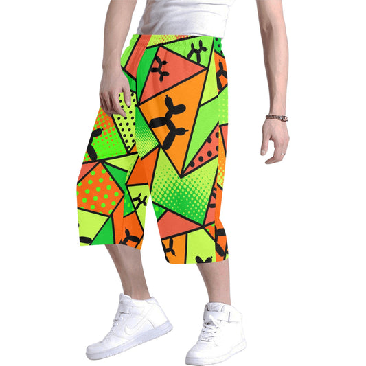 Orange and Green Balloon Dog Shorts