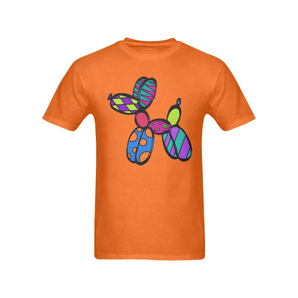 Patchwork Pup on Orange - Classic Men's T-Shirt