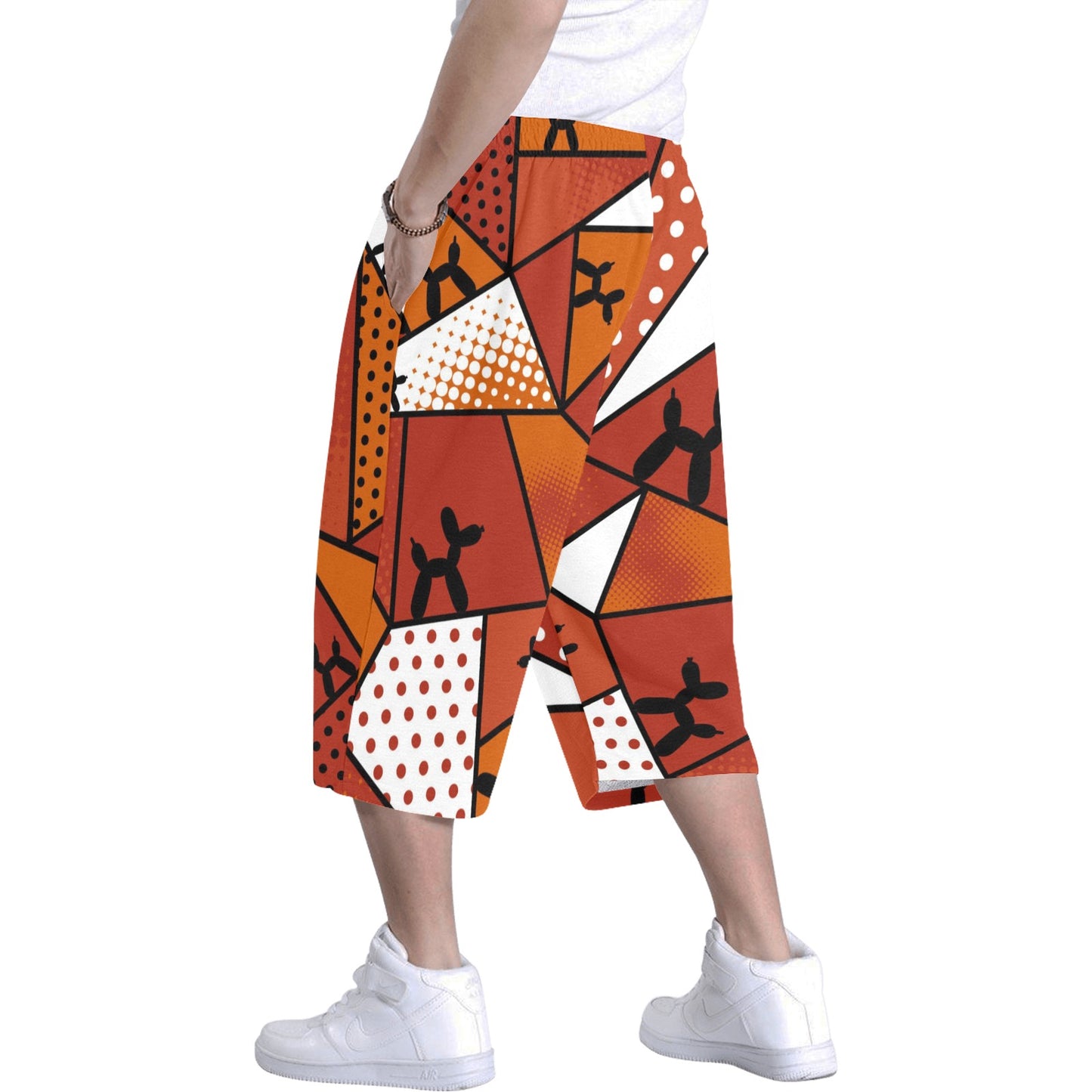 Balloon Twisting Long Shorts with balloon dogs