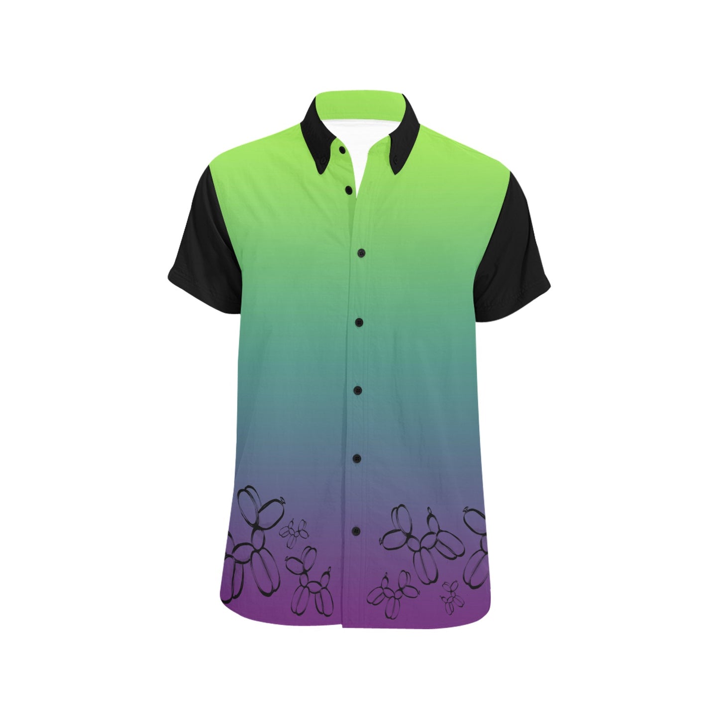 Nuclear Kermit Black Sleeves - Nate Short Sleeve Shirt (Small-5XL)