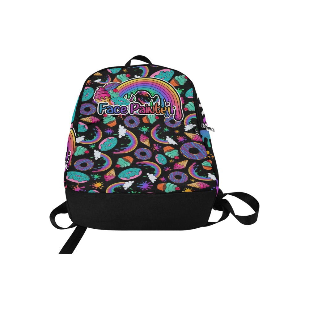 Face Painting bag backpack with rainbows and desserts