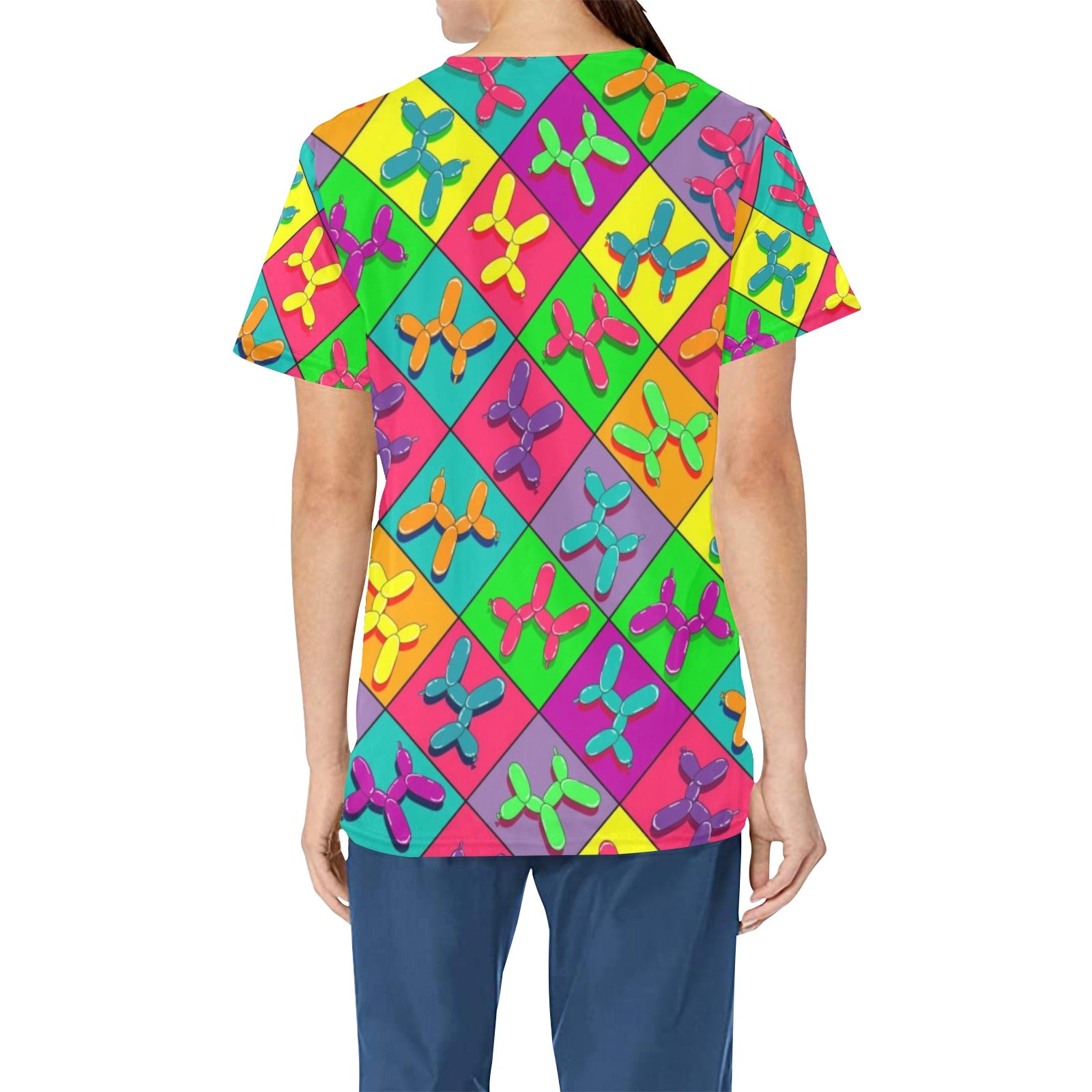 Retro Scrubs Balloon Dog Design