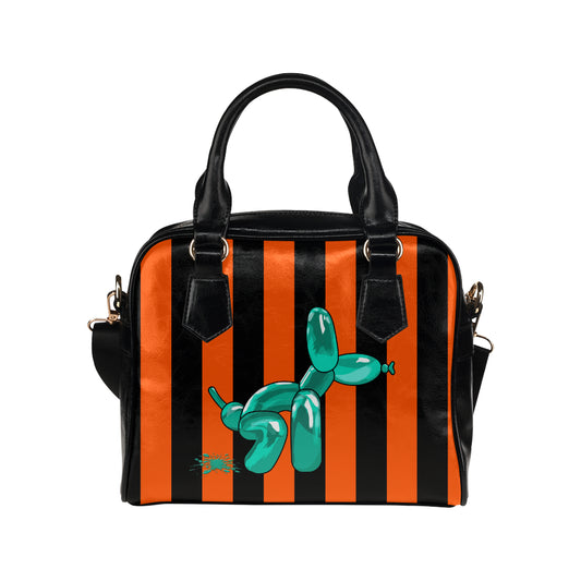 Squatting Dog - Gabi Handbag Orange and Teal