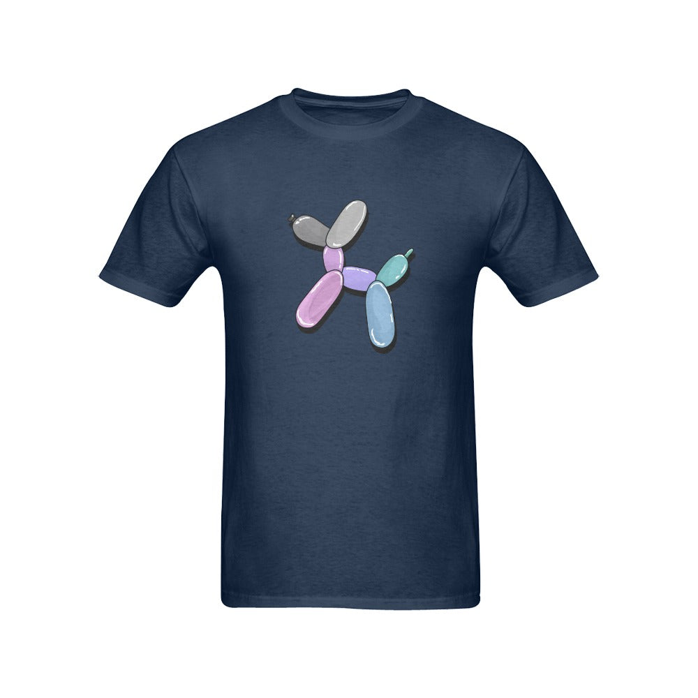 Pastel Rainbow Dog - Classic Men's T-Shirt on Navy