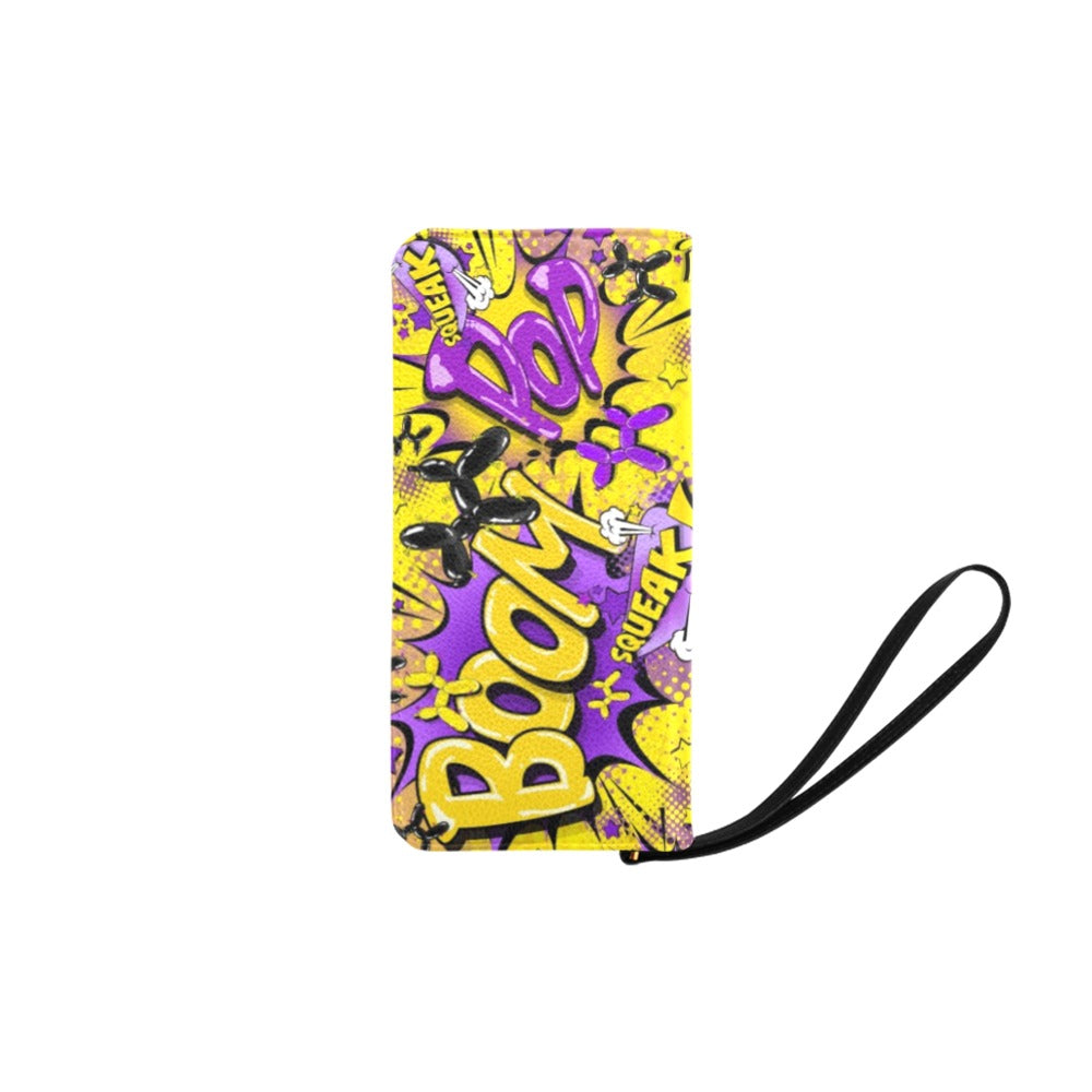 Yellow and Purple Balloon Dog Purse