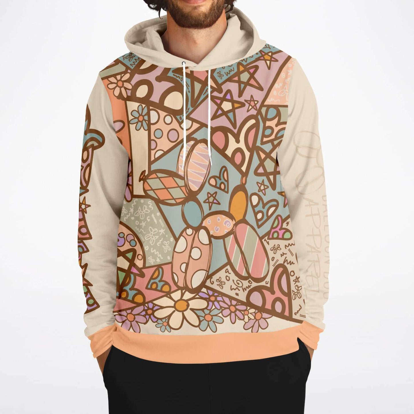 Pastel Patchwork Pup - Premium Hoodie