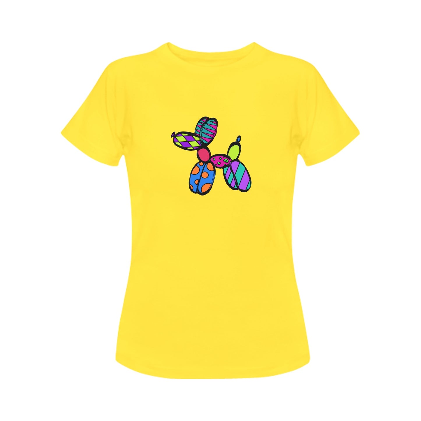 Yellow Balloon Twister Shirt with Balloon Dog