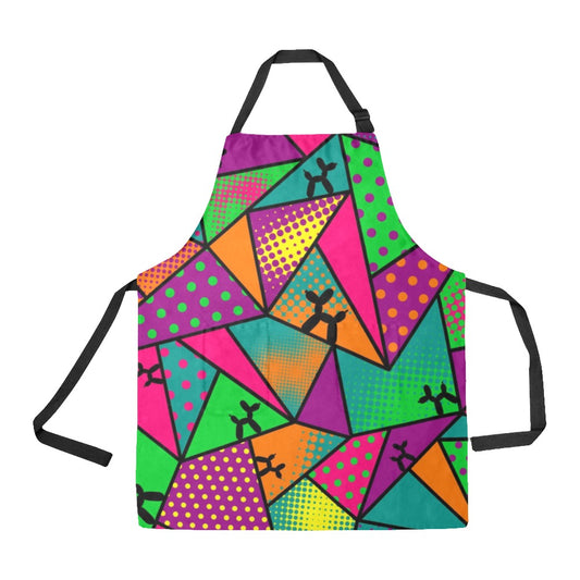 Fun colourful apron with balloon dogs