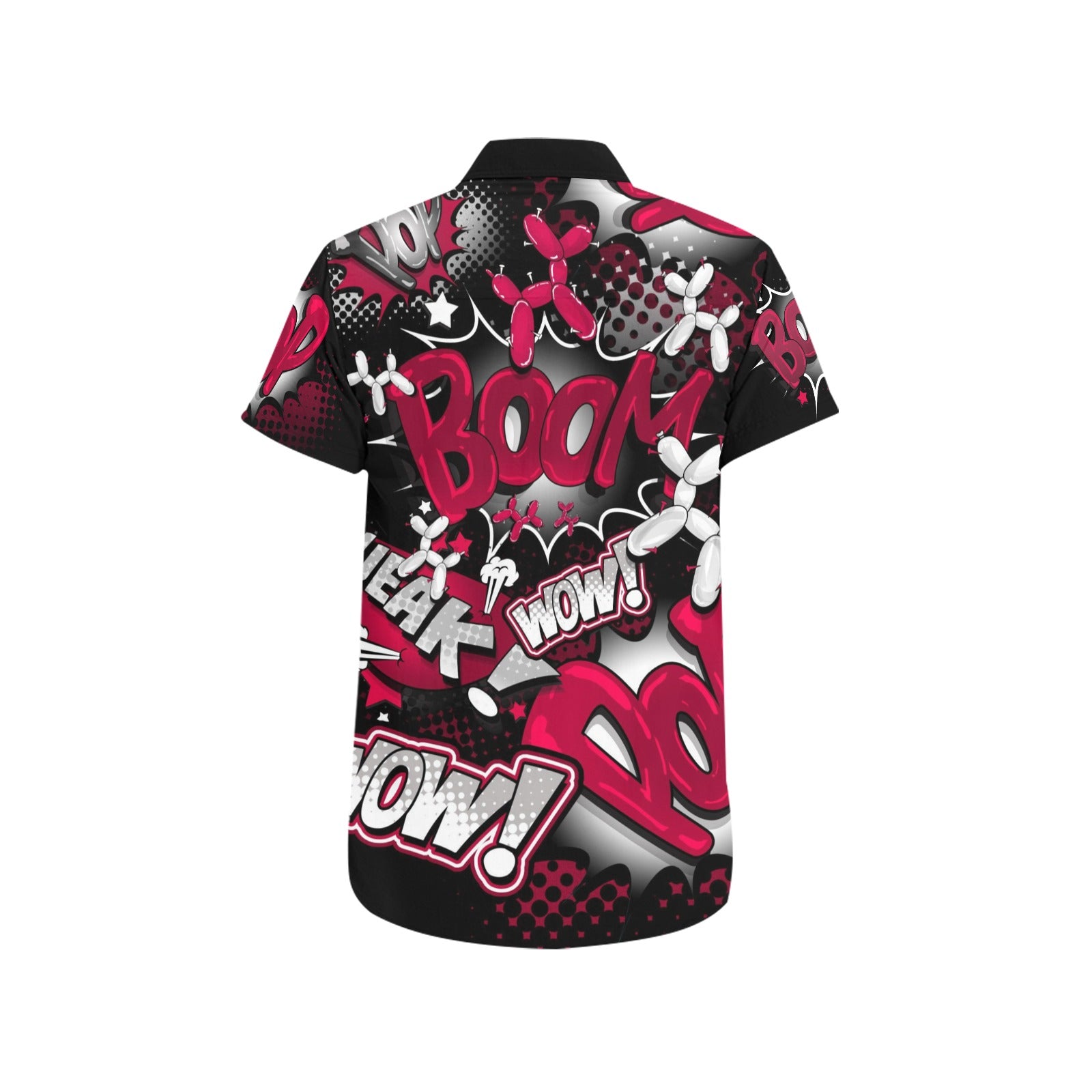 Party shirt with balloon dogs black white and red