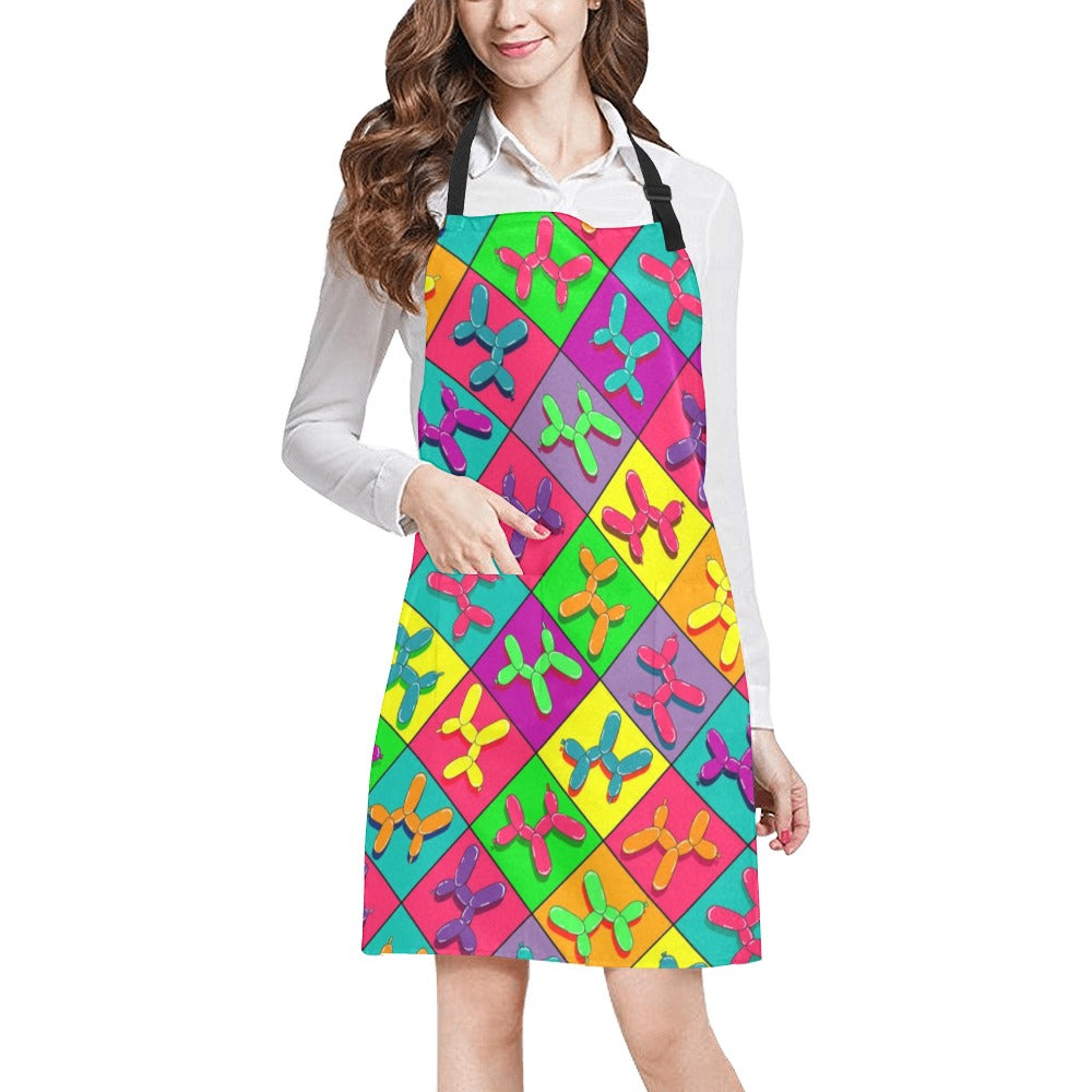 Colourful balloon dog face painter apron