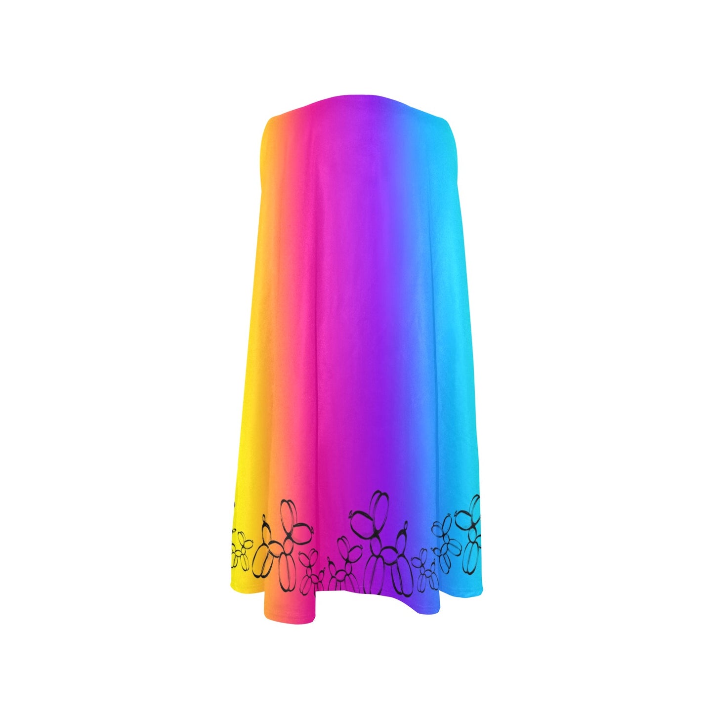 Professional Balloon artist dress Rainbow unicorn with balloon dogs