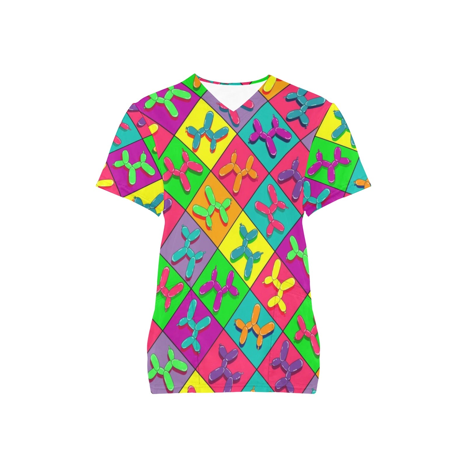 Colourful Scrubs with Balloon Dogs