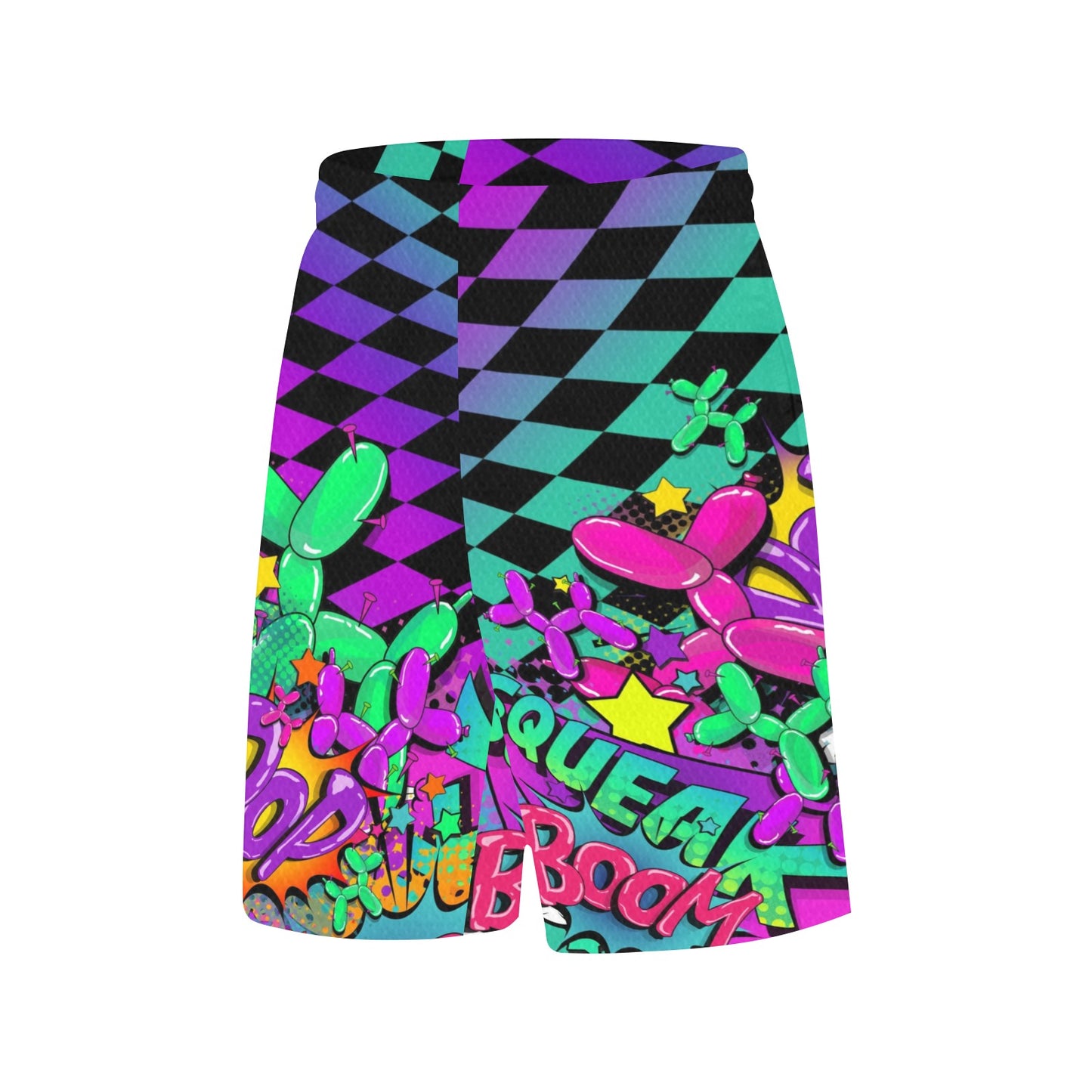Fun shorts for balloon artists and entertainers. Basketball short material