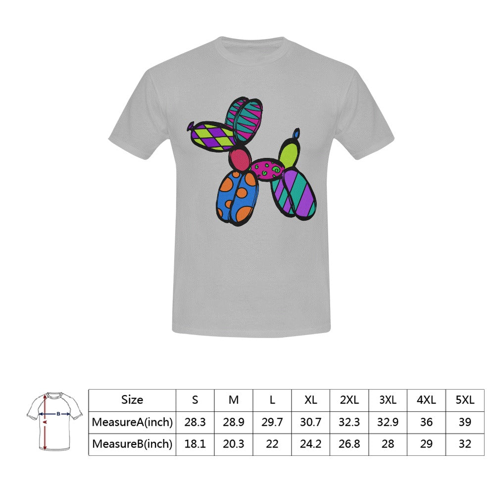 Patchwork Pup on Grey - Classic Men's T-Shirt