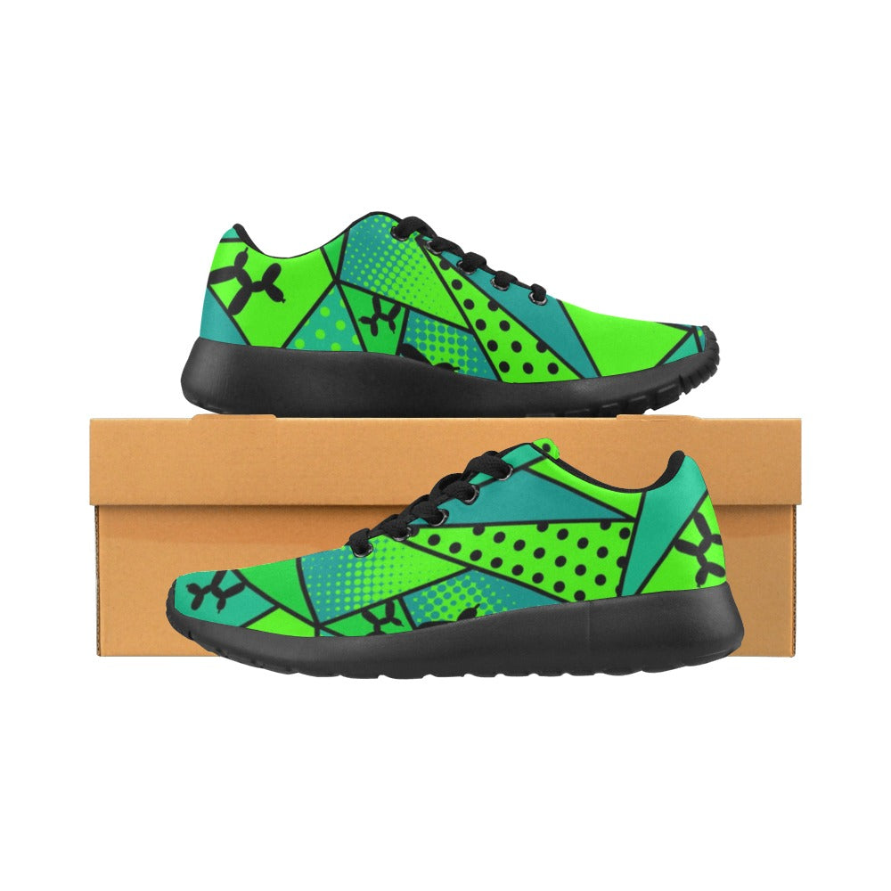 Balloon Artist Shoes Green with balloon dogs