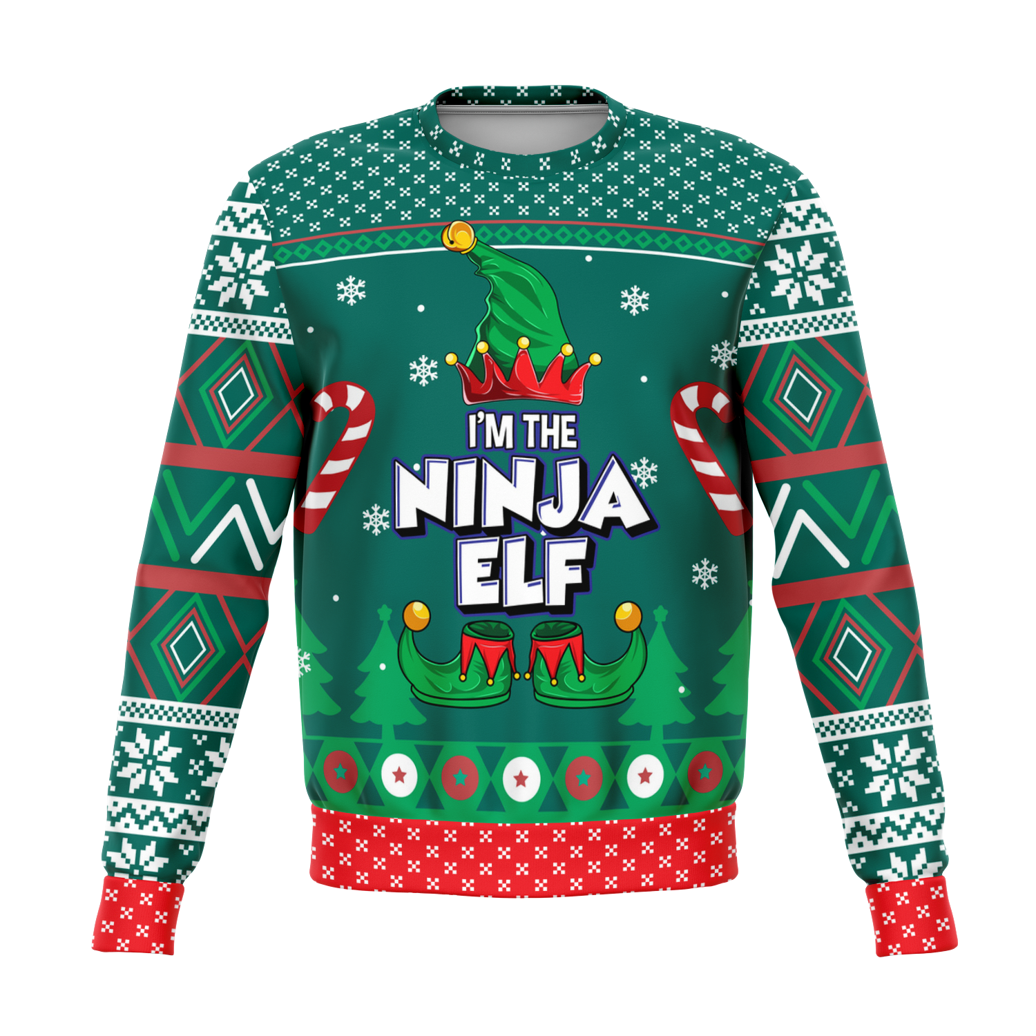 Ninja Elf Ugly Christmas Sweater - Main Image