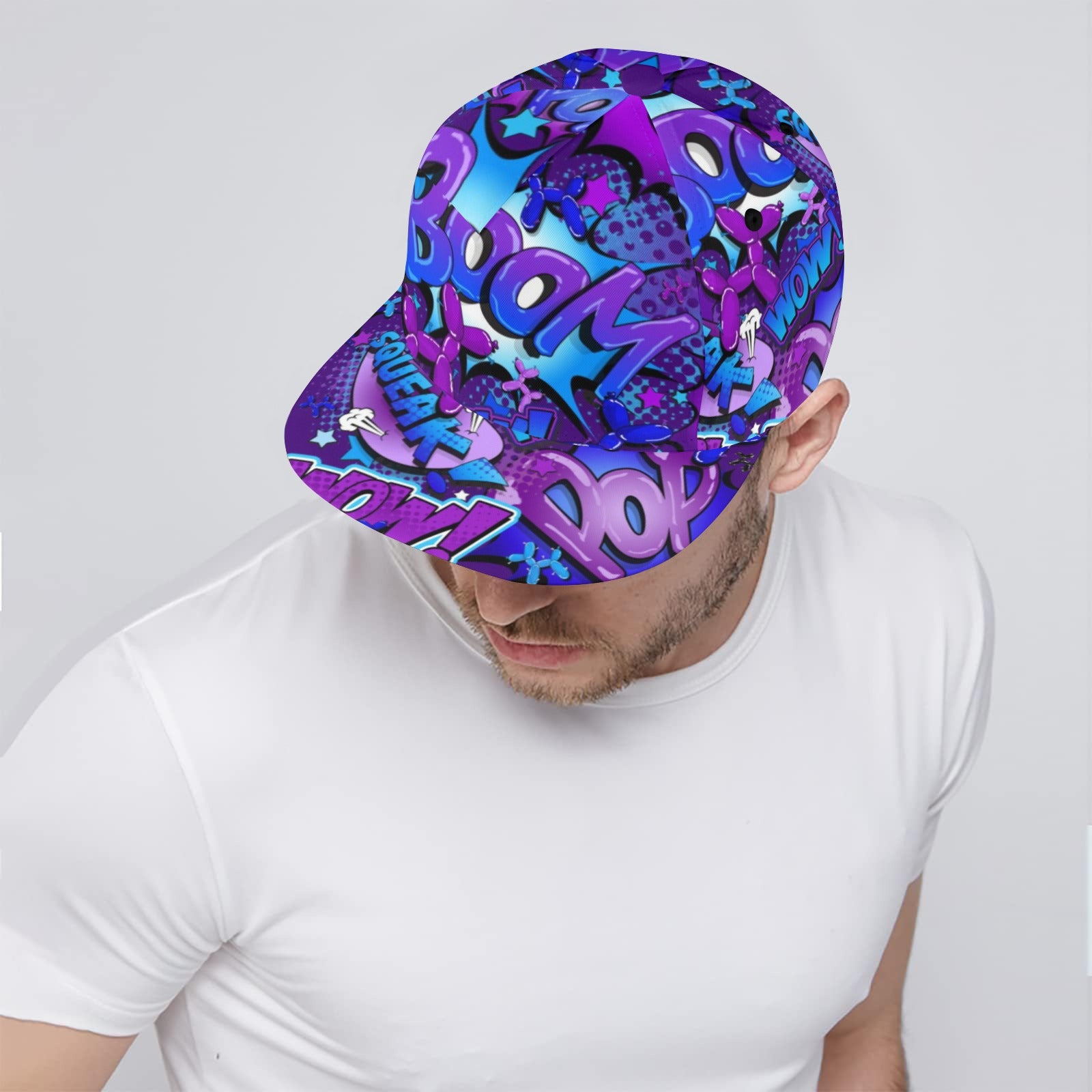 Purple and Blue Balloon Dog hat for Professional Balloon Twisters