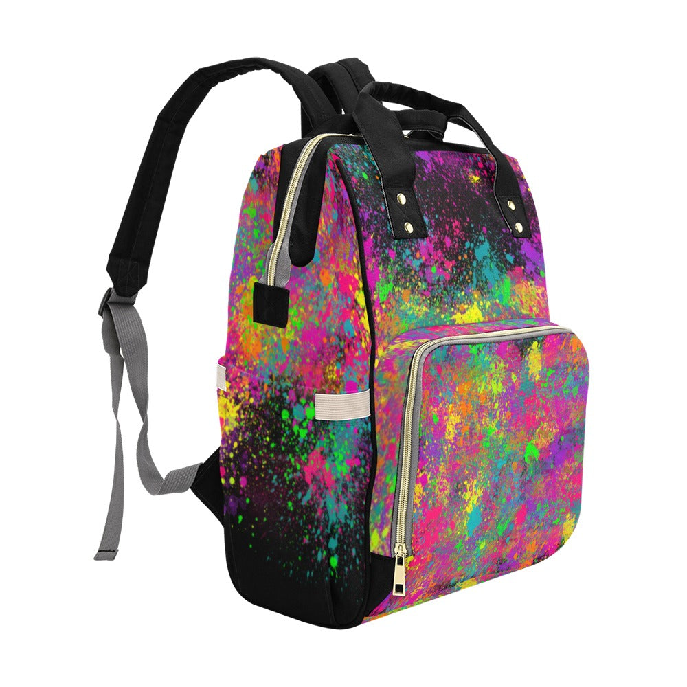 Colourful paint Splatter backpack