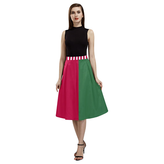 Christmas Jester - Mid Length Pleated Skirt