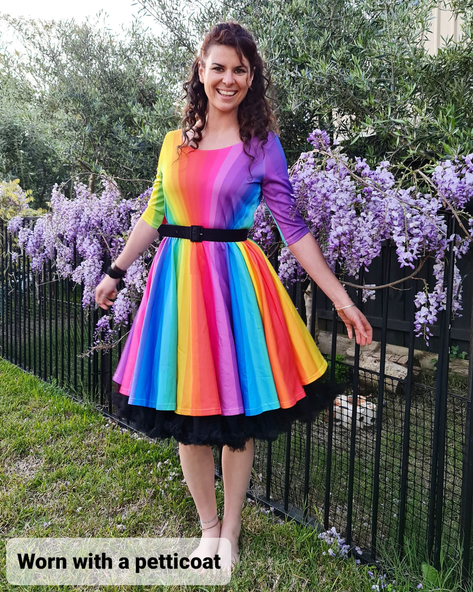 Rainbow Daisy Dress XS 2XL