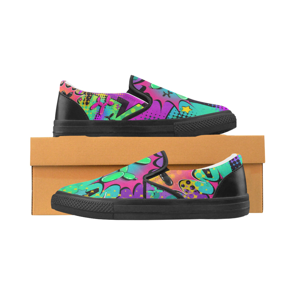 Psychedelic - Canvas Slip-On's (SIZE 6-10)