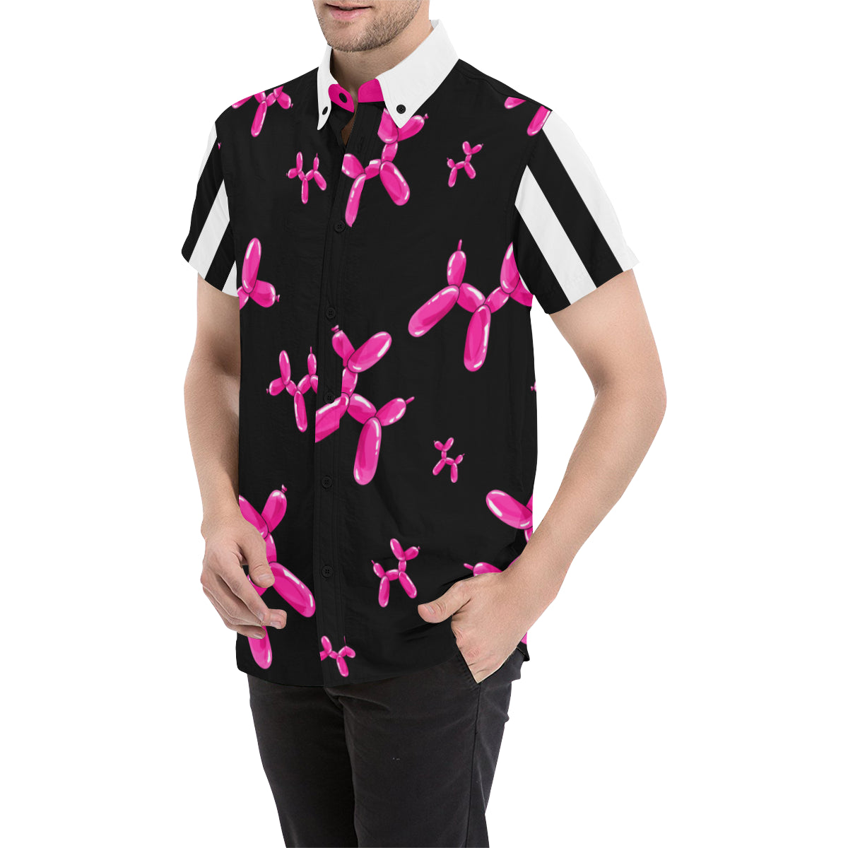 Pippity Pink! - Nate Short Sleeve Shirt (Small-2XL)