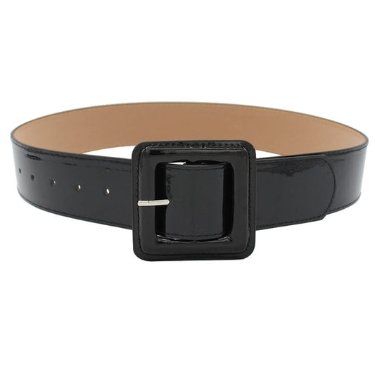 Black Patent Leather Belt
