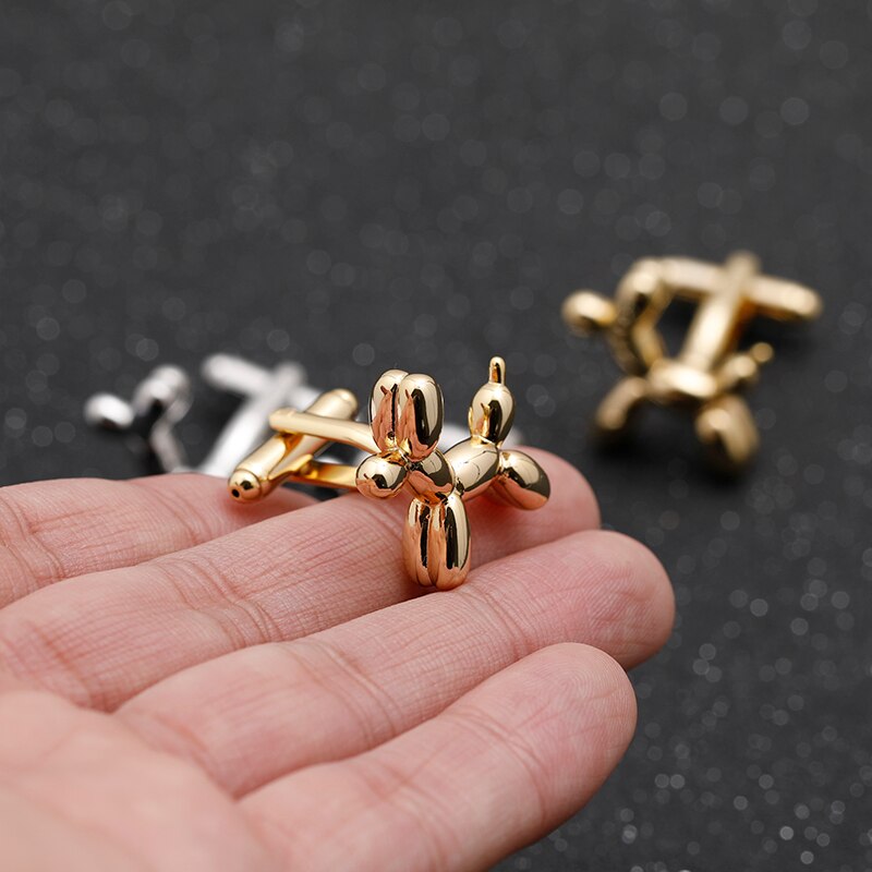 Unique Cufflinks Balloon Dogs Gold