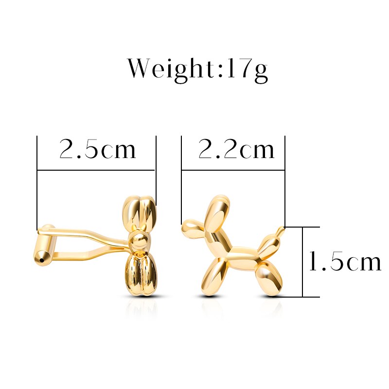 Sliver Balloon Dog Cufflinks