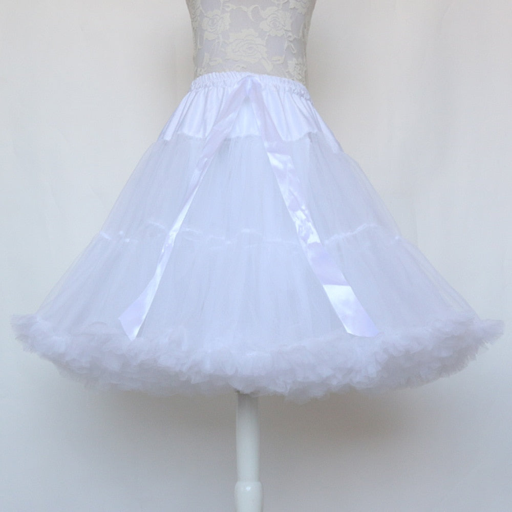 White Rockabilly Petticoat for Artists and Dancers