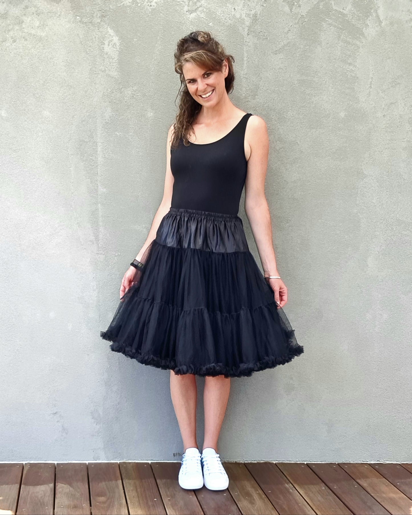 Rockabilly Petticoat Black Long