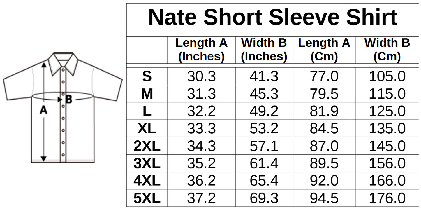 Red and Green - Nate Short Sleeve Shirt (Small-5XL)