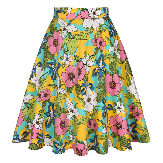 Fun Retro Florals - Juliette Swing Skirt