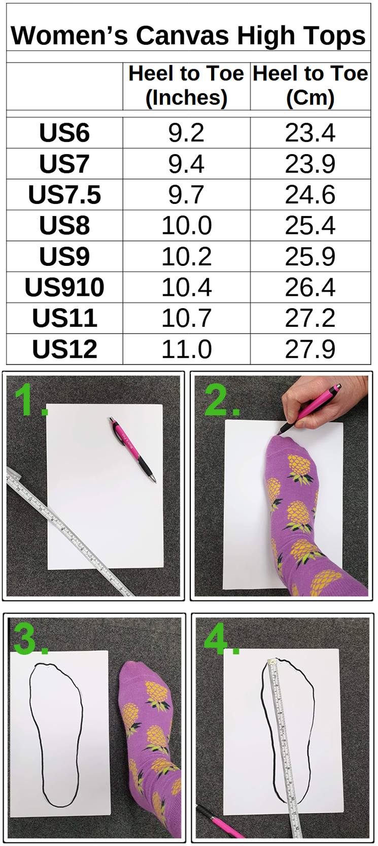 Balloon Twisting Clothing High Top Sizing Guide