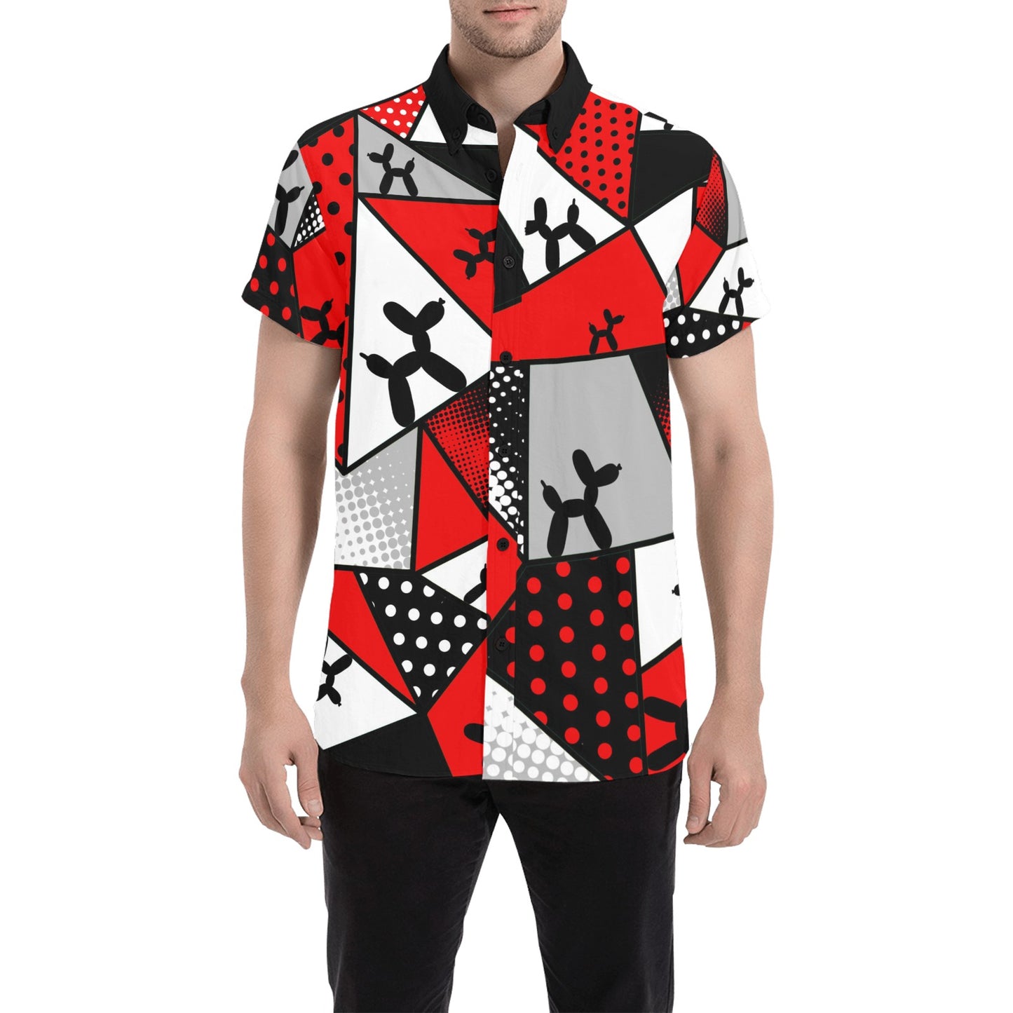 Balloon artist Shirt red black and white