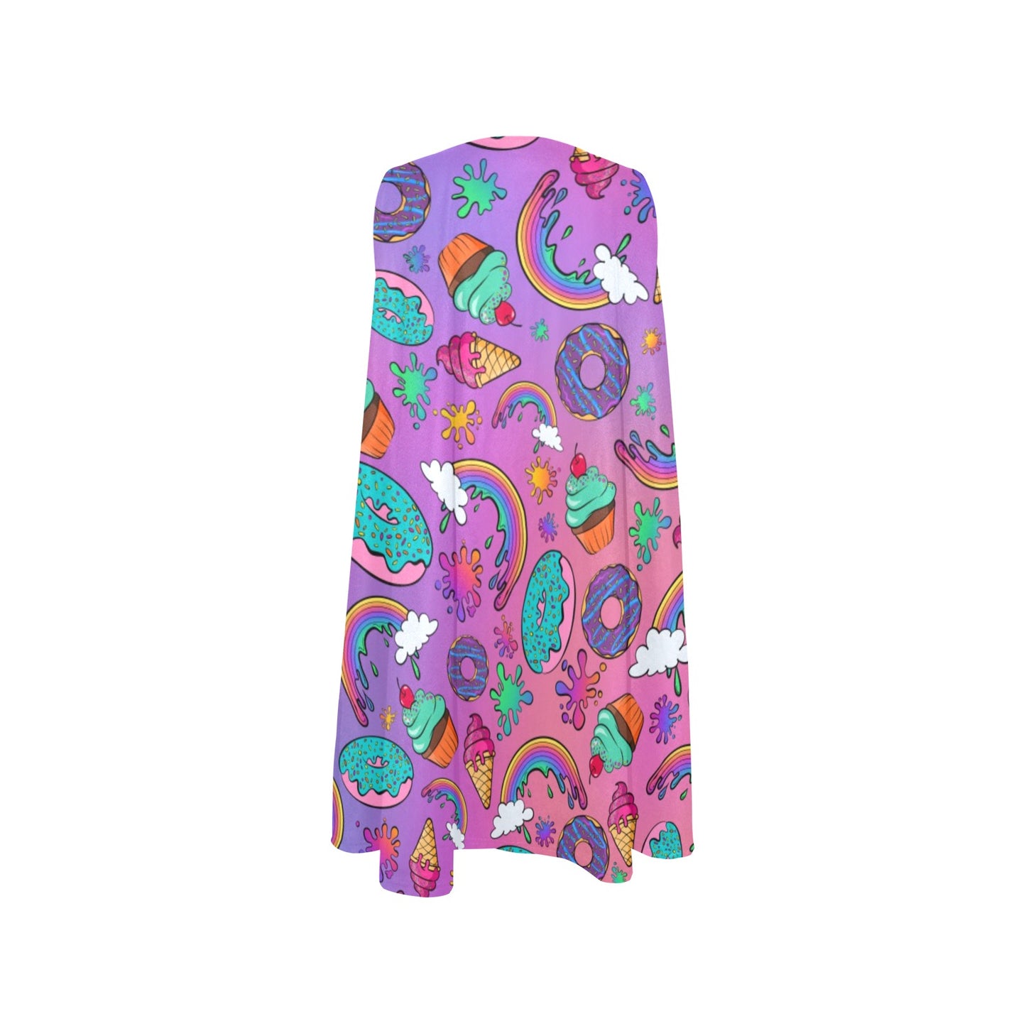 Dress with donuts, ice creams, cup cakes and rainbows