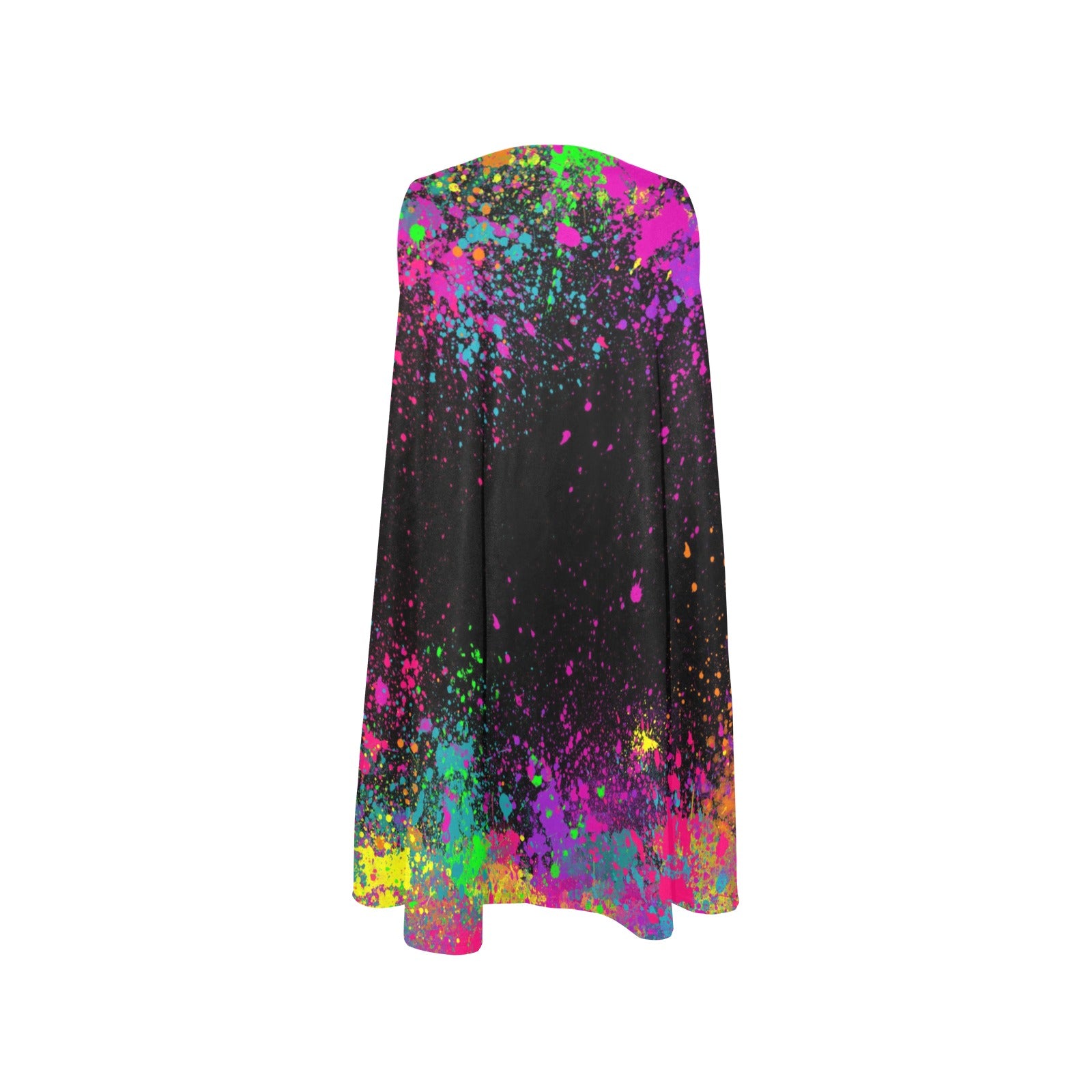 Paint splatter on Black Flared Shift Dress for Balloon Twisting