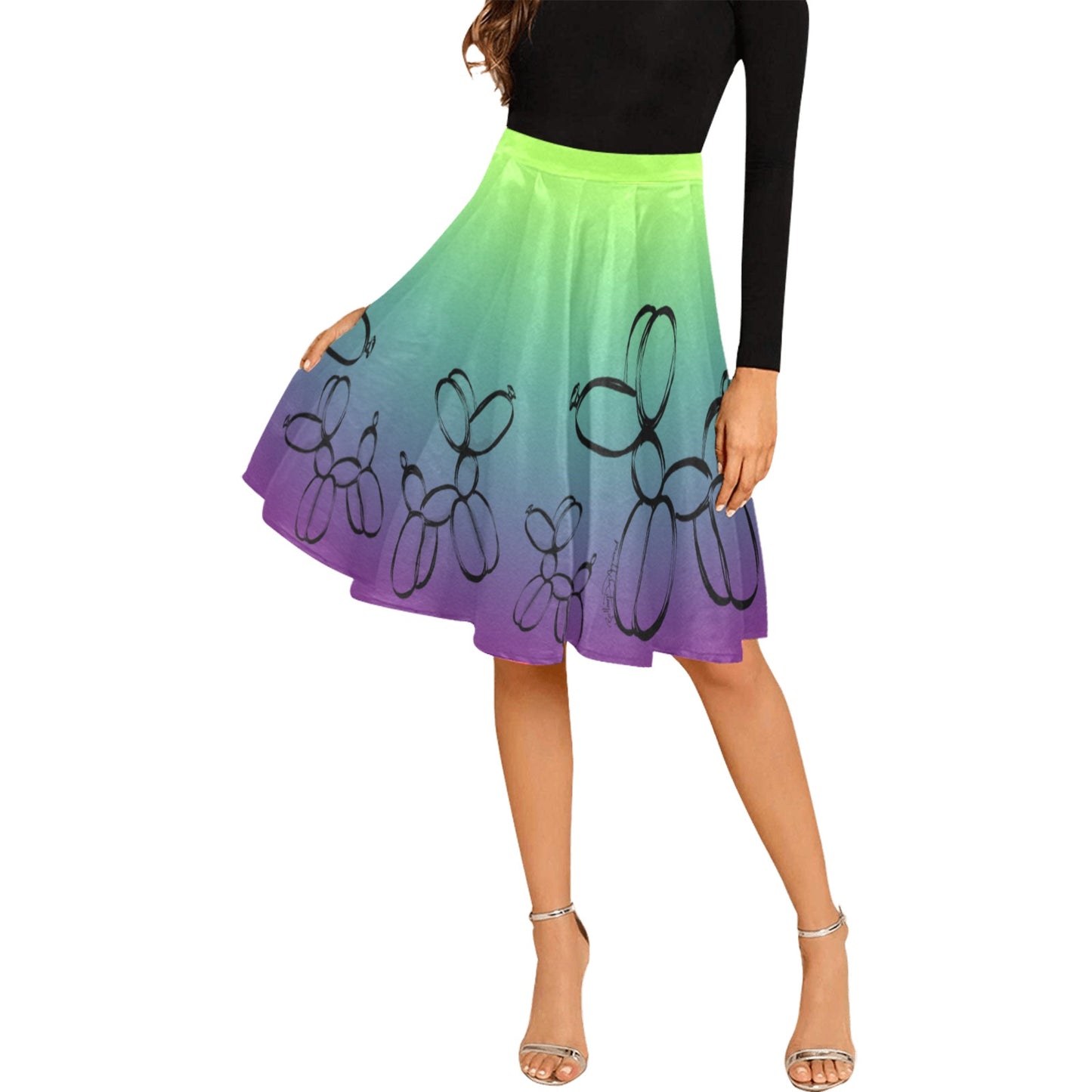 Nuclear Kermit - Catie Circle Skirt (XS - 3XL)