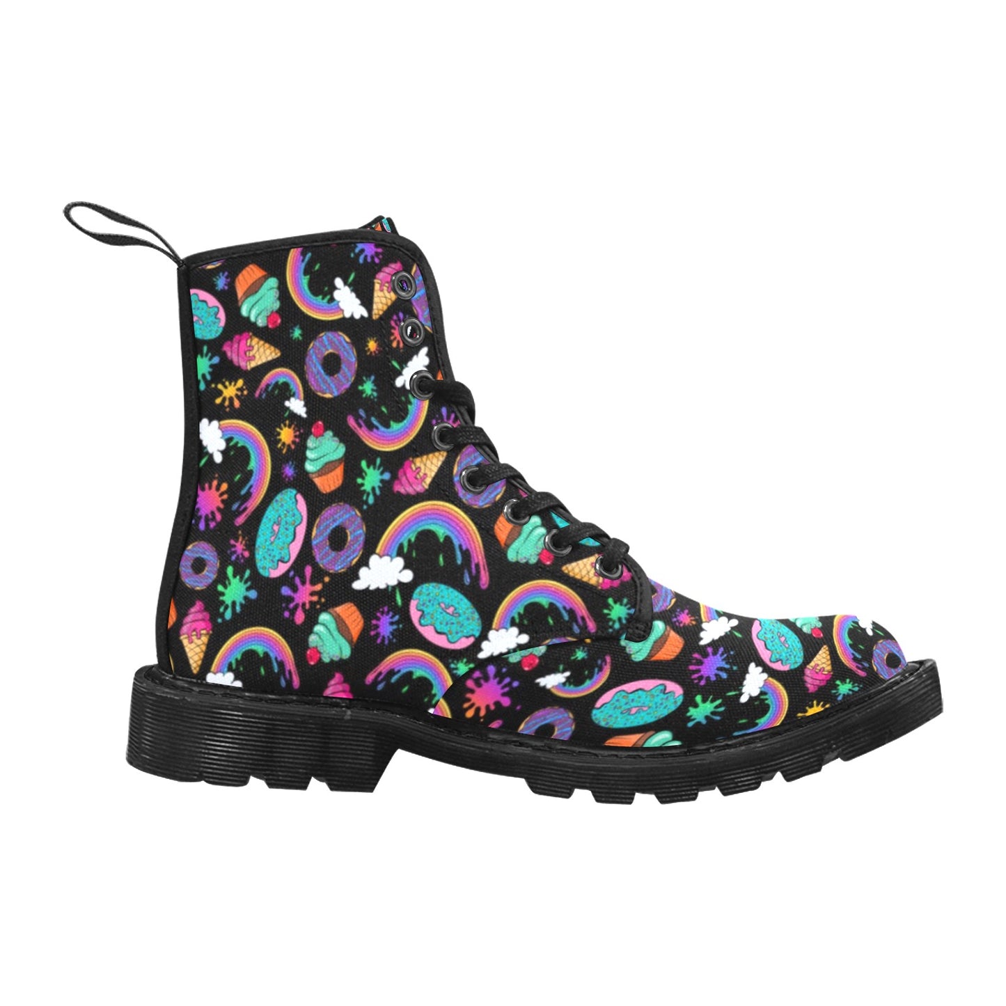 Face Painting Boots with Rainbows