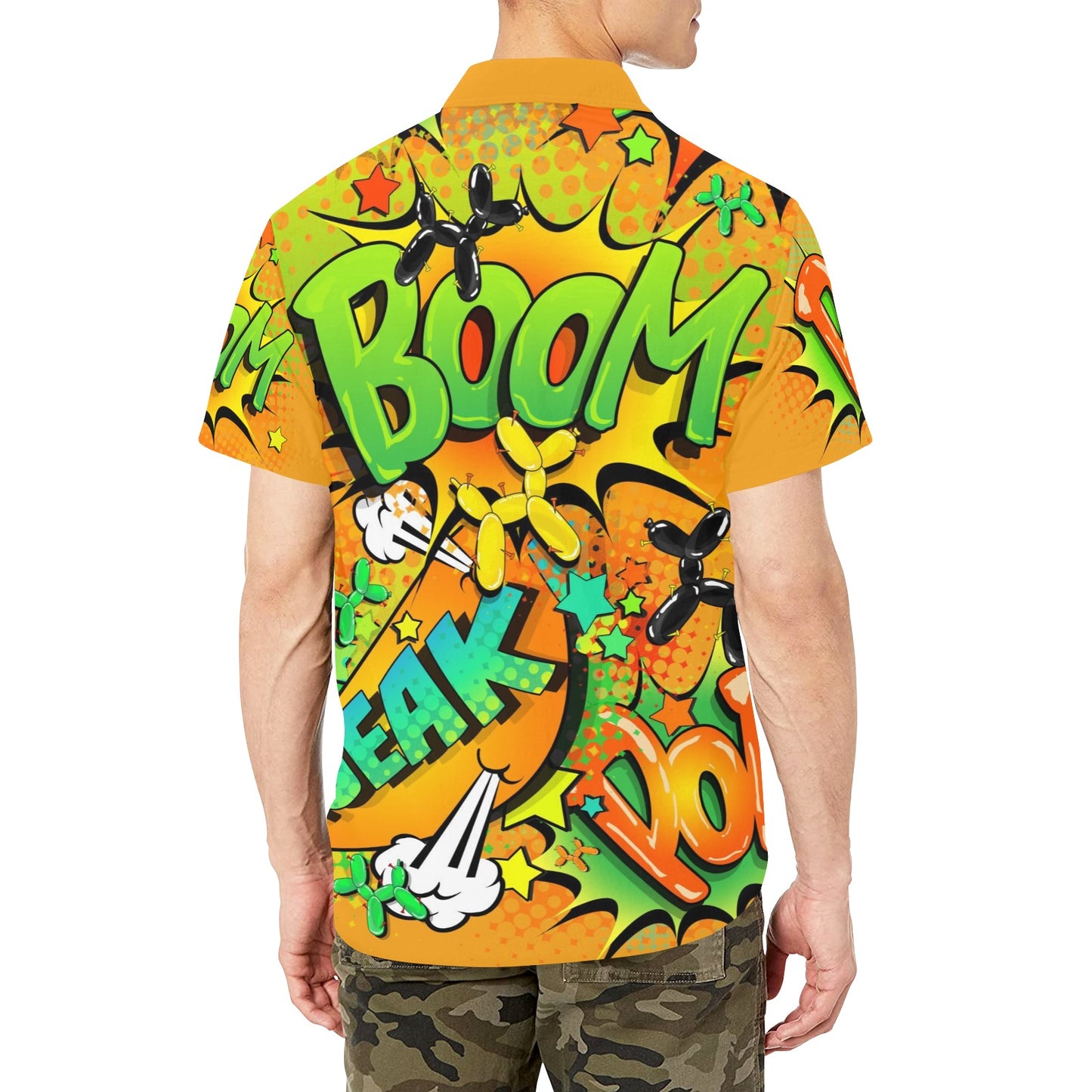 Balloon Twisting shirt orange and green