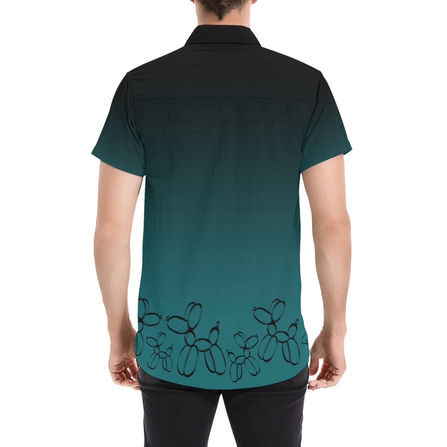 Deep Teal - Nate Short Sleeve Shirt (Small-5XL)