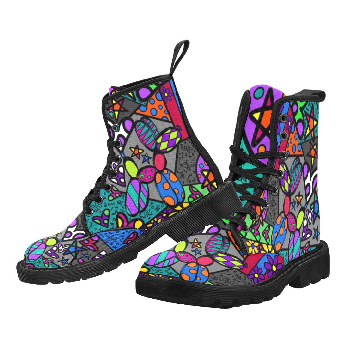 Balloon Boots Patchwork Pup