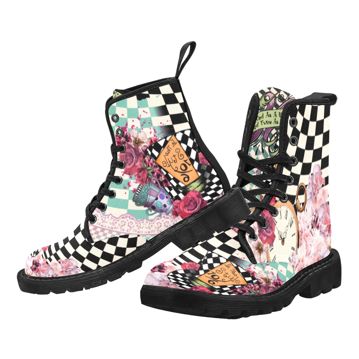 Mad Hatter - Women's Ollie Combat Boots (US 6.5-12)