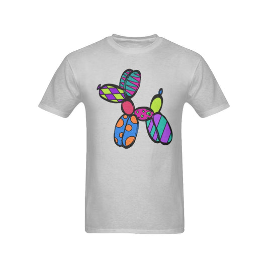 Patchwork Pup on Grey - Classic Men's T-Shirt