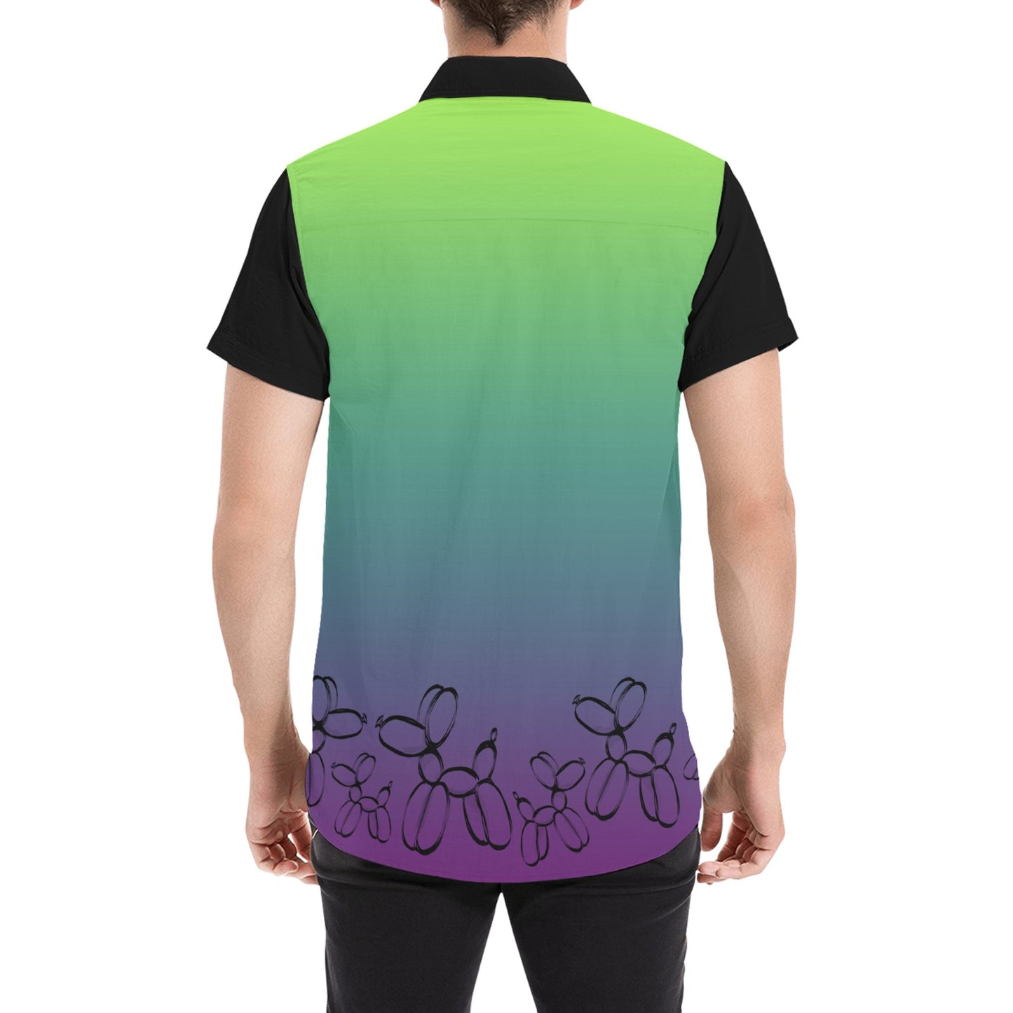 Nuclear Kermit Black Sleeves - Nate Short Sleeve Shirt (Small-5XL)