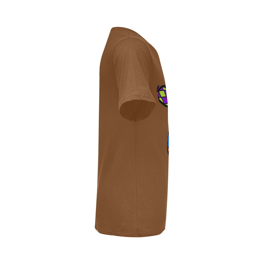 Patchwork Pup on Brown - Classic Men's T-Shirt