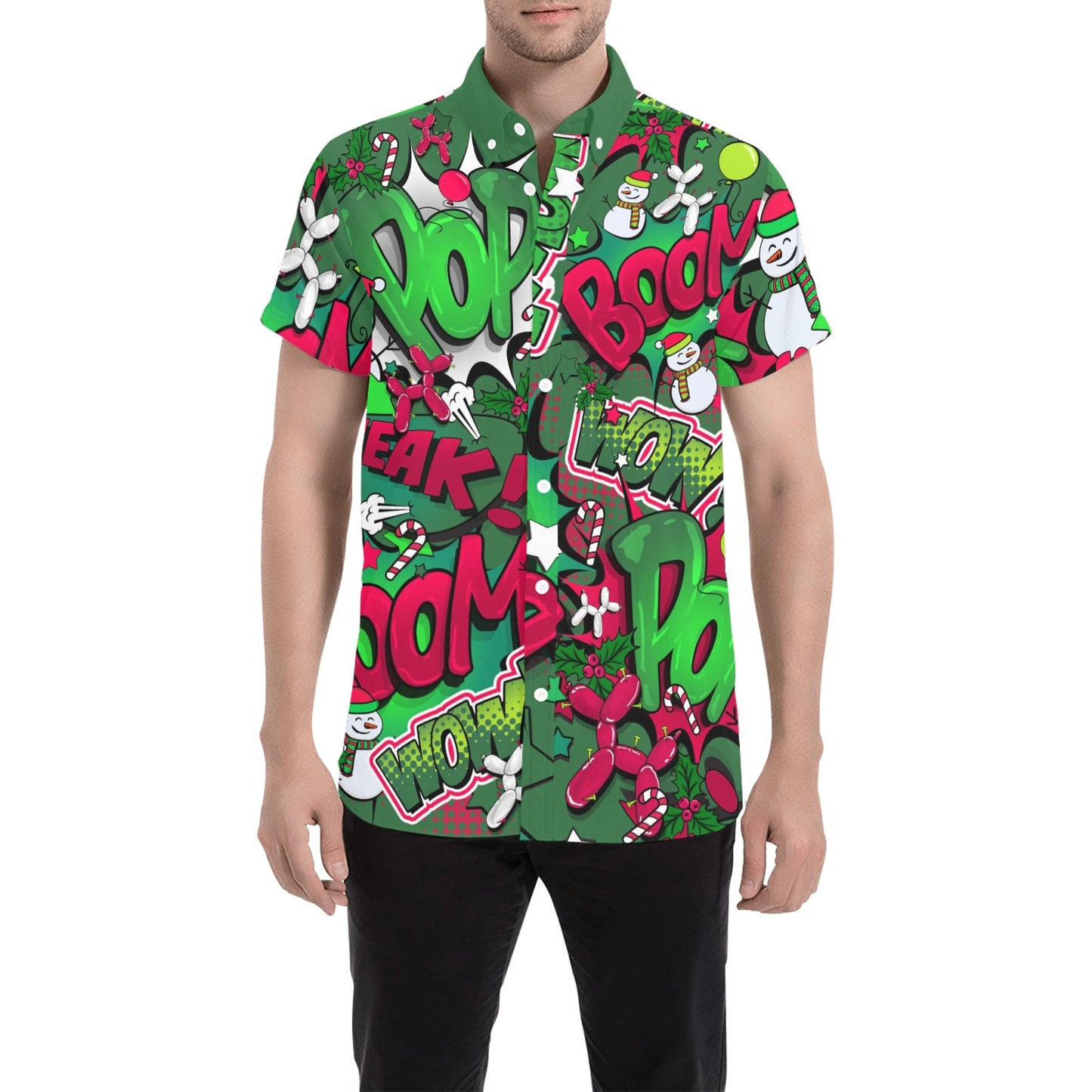 Balloon dog  Christmas shirt Green