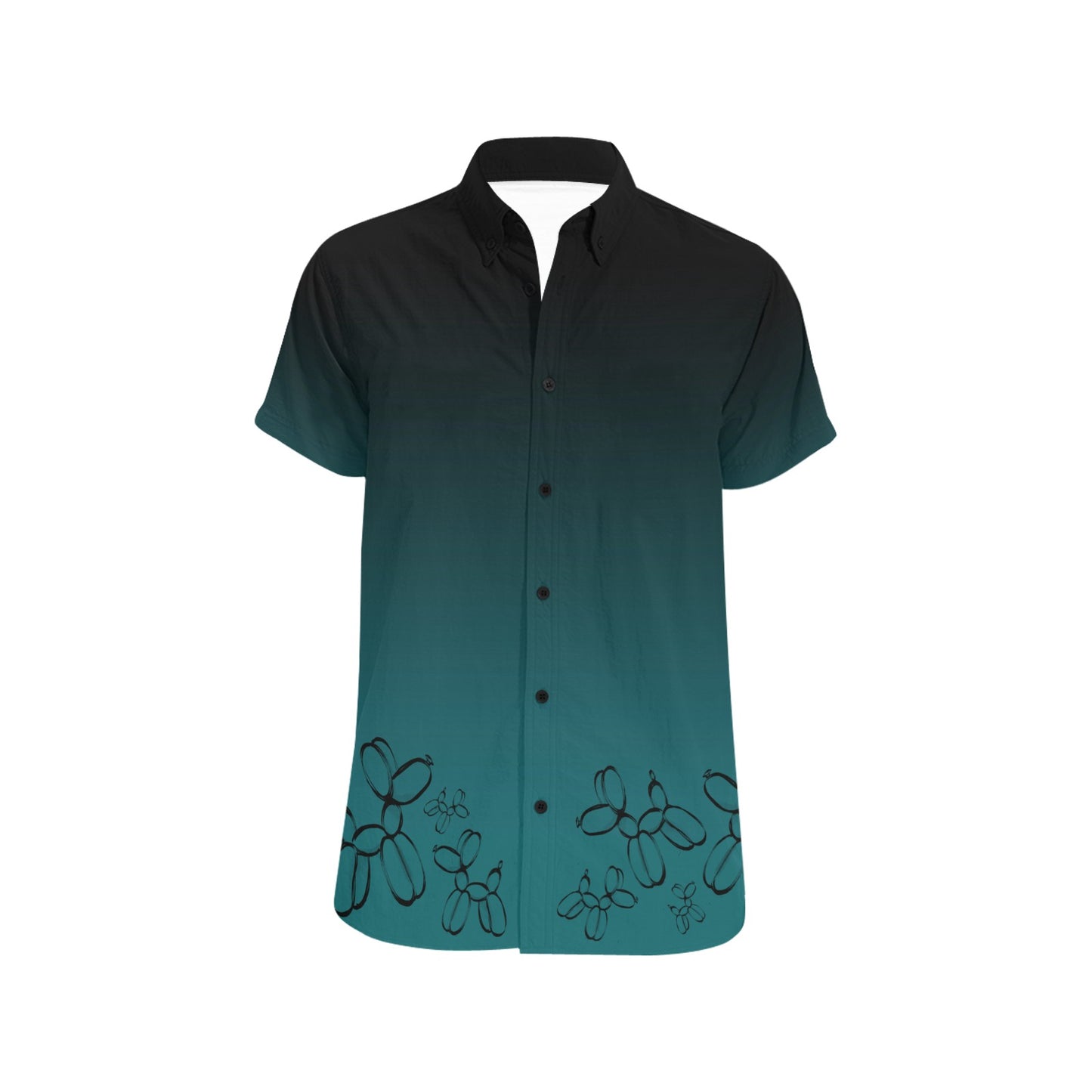 Deep Teal - Nate Short Sleeve Shirt (Small-5XL)