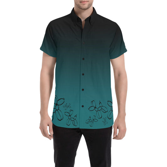 Deep Teal - Nate Short Sleeve Shirt (Small-5XL)