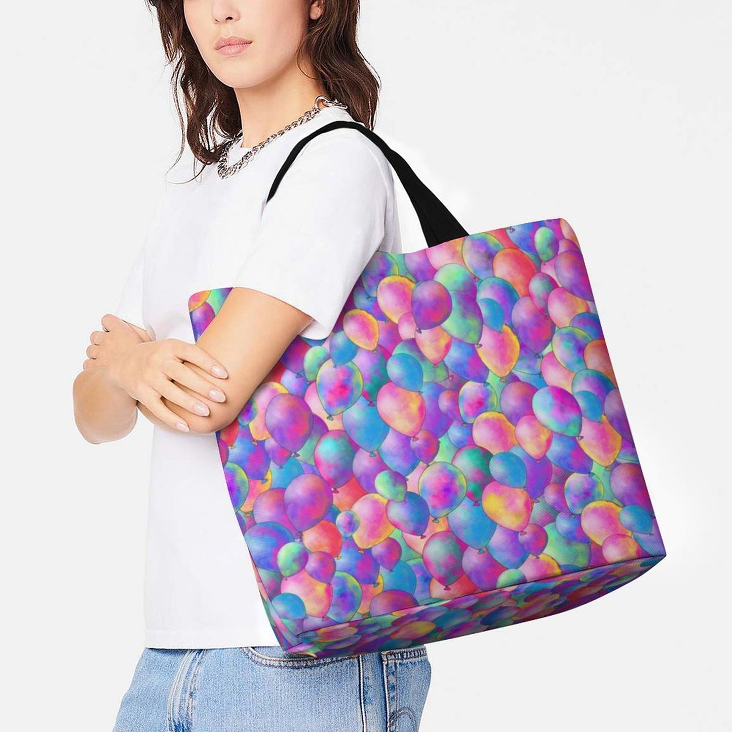 Colourful Helium Balloon grocery bag